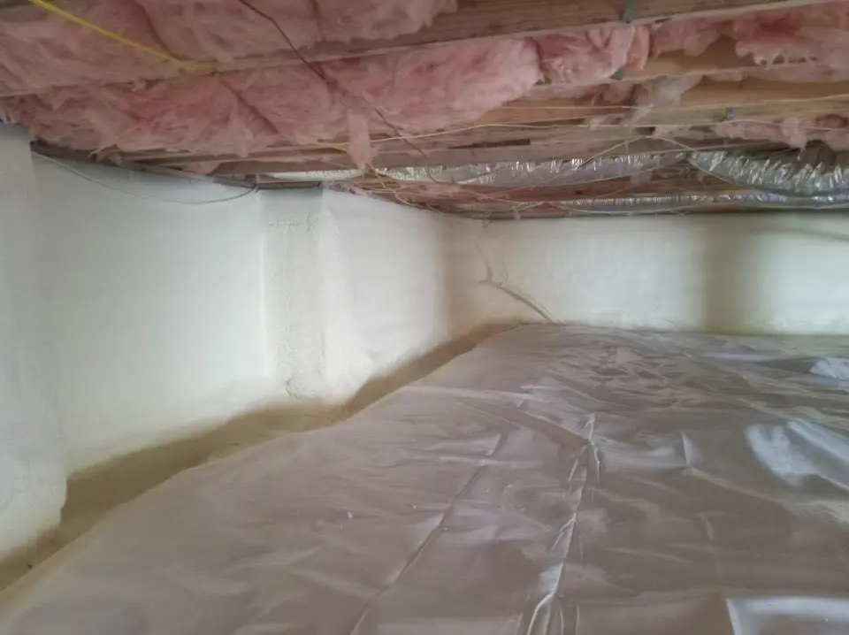 Crawl space encapsulation with closed-cell spray foam for Roof Maintenance in North Little Rock
